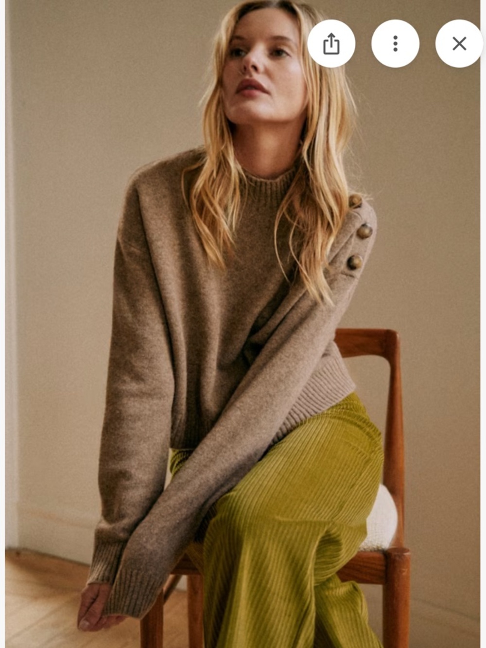 Sezane Elena Jumper in Dark Taupe - Picture 10 of 10